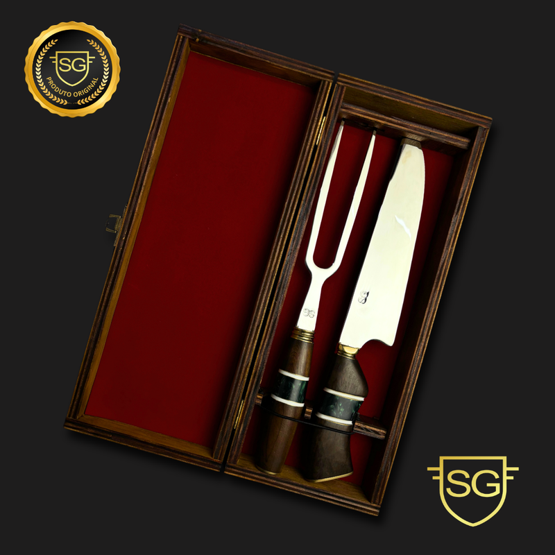 Conjunto Churrasco Cabo Aleatório 3mm Aço Inox-SG