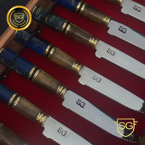 Conjunto de Talheres 24 Peças Serrilhados | SG Facas