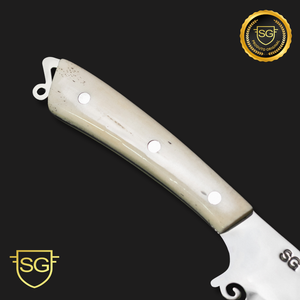 Picaço com Cabo de Osso em Aço Inox – SG Facas Artesanais