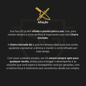 Chaira Profissional Aço Damasco 8 e 10 Polegadas-SG