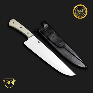 Picanheira Prime Aço Inox 3mm Cabo de Osso-SG Facas Artesanais