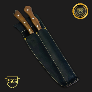 Conjunto Faca e Garfo Picaço - 3mm Carbono - na Bainha