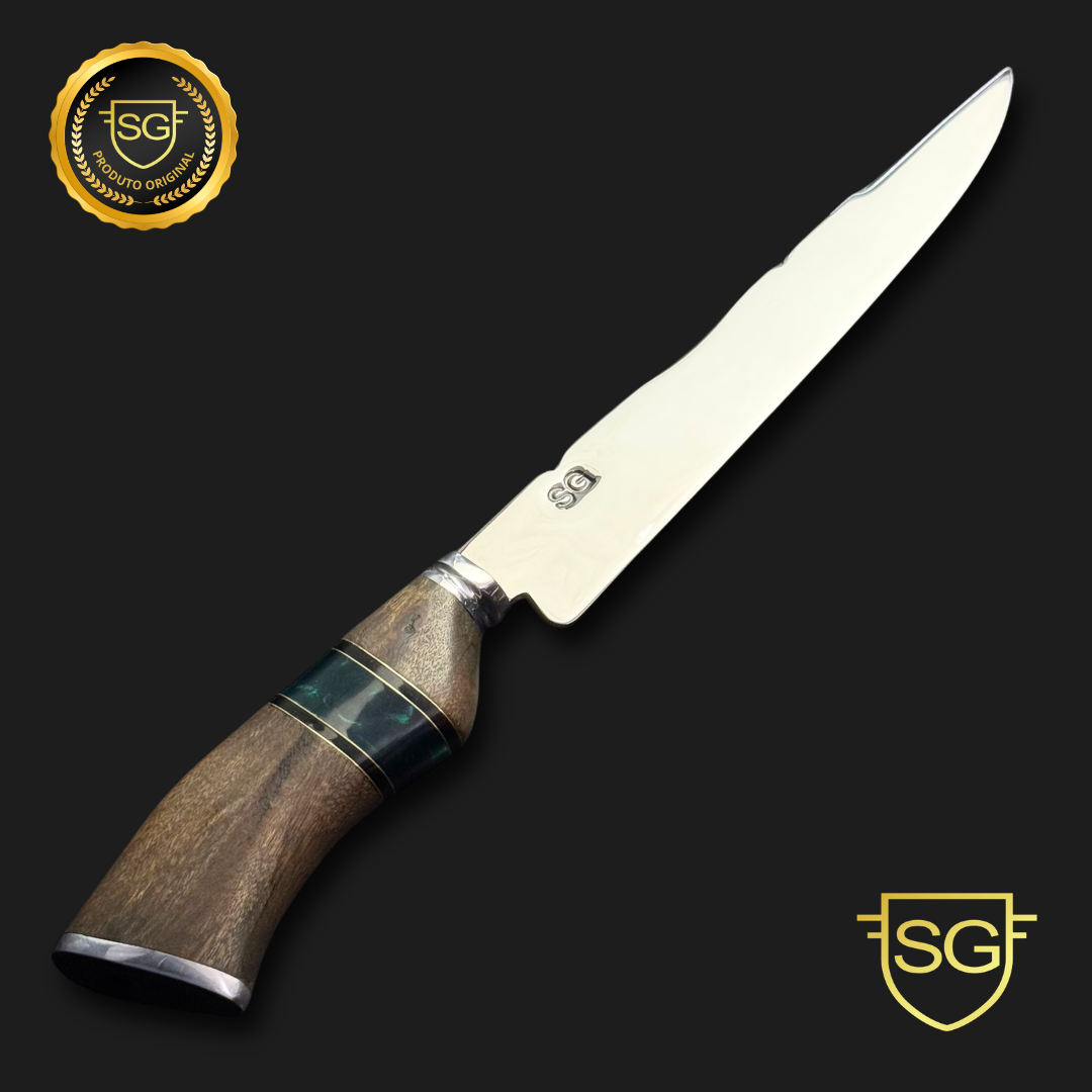 Faca Tradicional Grossa Aço Inox 5mm com Cabo Aleatório-SG